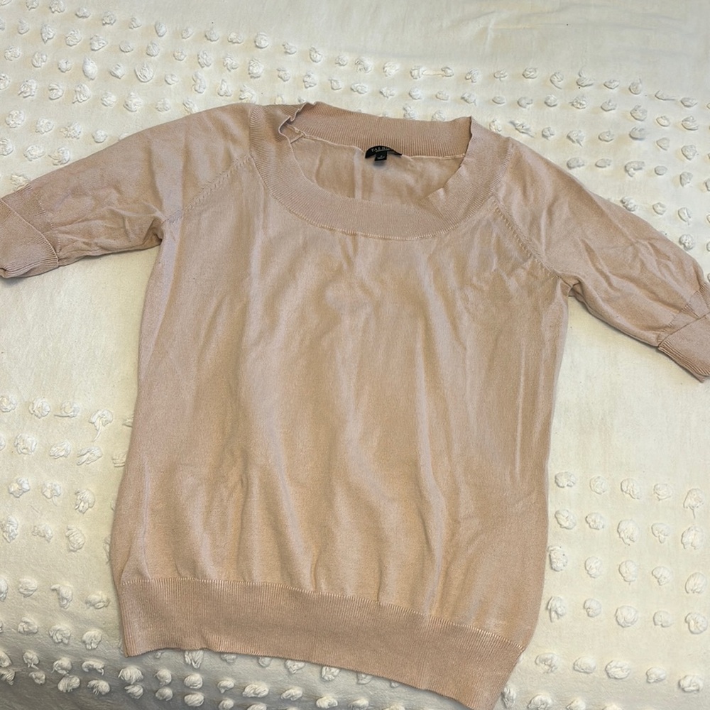 Talbots pink knit shirt Size Small